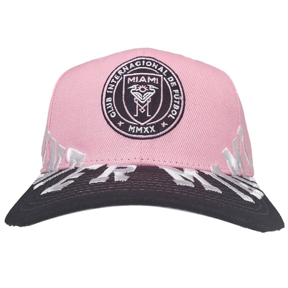 Inter Miami CF Mitchell & Ness‎ MLS Pro Fit Snapback Hat Cap Pink Black NWT